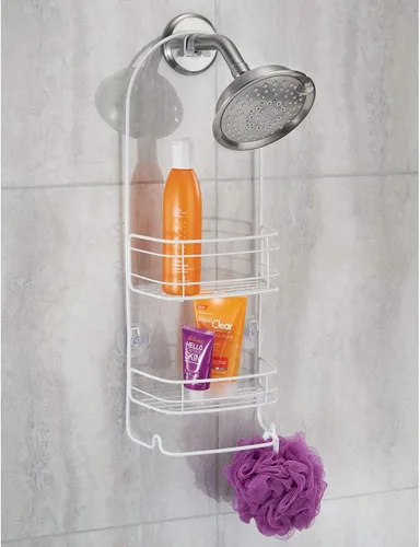Vista 4 de InterDesign 58652 Rondo - Organizador de ducha para champú, acondicionador, jabón, color blanco