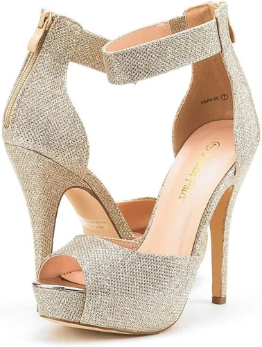 Vista 3 de DREAM PAIRS - Zapatos de tacón alto con plataforma para mujer, modelo Swan-05