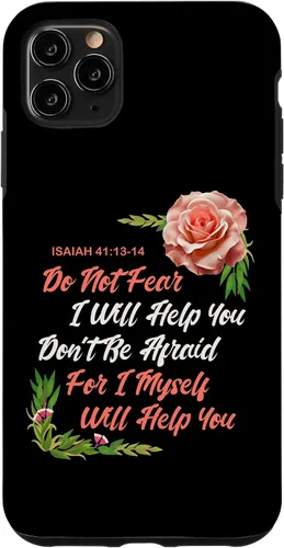 Vista 11 de Funda bíblica para iPhone 15 con texto en inglés "Do not Fear Isaías