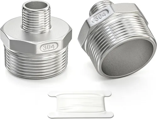 Vista 16 de TAISHER 10 pezones hexagonales 316L, montaje de tubería 3/8 "macho NPT