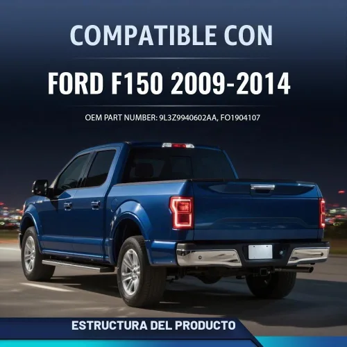 Vista 2 de PIT66 Tapa de moldura para portón trasero compatible con Ford F150 2009