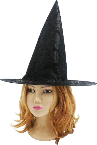 Vista 2 de Hooin Sombrero de brujas - Halloween, paquete de 2 (negro y morado)
