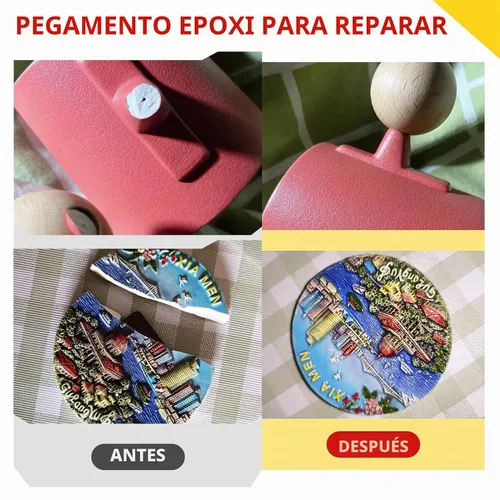 Vista 6 de Pegamento Epoxy de 5 Minutos, Adhesivo Epoxy de Curación Rápida de 3.4oz para Metal, Plástico, Vidrio, Madera, Cerámica y Más, Pegamento