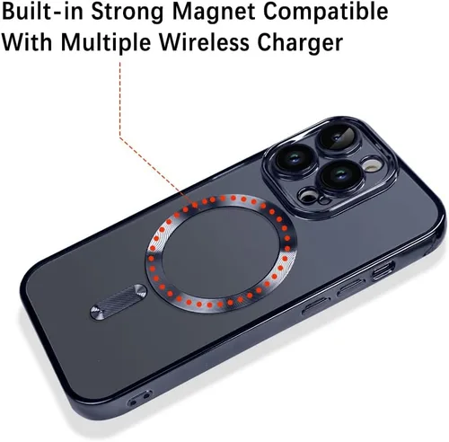 Vista 3 de OOK Funda para Teléfono Hecha para iPhone 15 Pro Max (6.7 Pulgadas) con Protector de Lente de Cámara (Compatible con MagSafe) Anti-Arañazos A Prueba