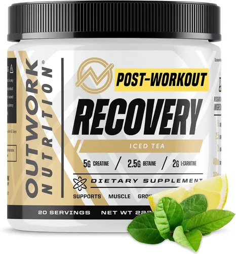 Vista 13 de Outwork Nutrition Polvo de recuperación después del entrenamiento, monohidrato de creatina, Ashwagandha KSM-66 y cereza ácida, acelera