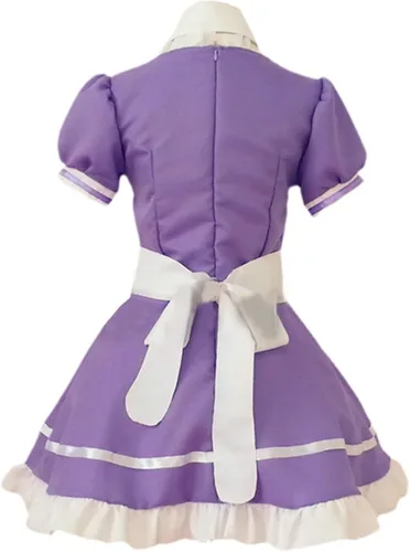 Vista 2 de KUFEIUP Disfraz de delantal de sirvienta para mujer, uniforme de camarera, disfraz de cosplay