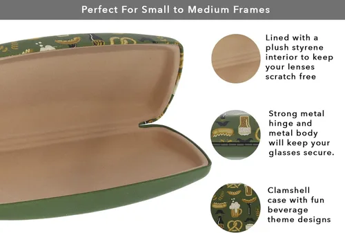 Vista 51 de Ron's Optical Clamshell - Funda rígida para lentes de lectores de marcos pequeños a medianos para mujeres y hombres