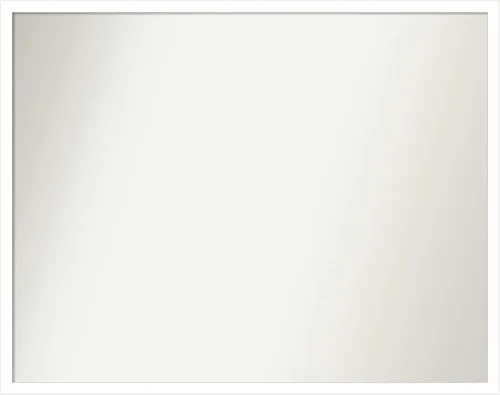 Vista 89 de Amanti Art Espejo de baño blanco para sobre el fregadero, 22 x 45 pulgadas, espejo de tocador rectangular blanco Lucie, marco de madera moderno