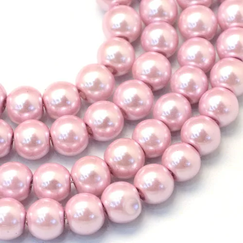 Vista 12 de KISSITTY 105 unids/hebra Burly Wood Satin Luster Glass Round Pearl Spacer Bead Loose Beads 0.315 in para bricolaje joyería artesanía 31.4
