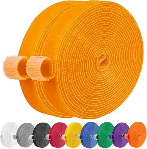 Vista 20 de IFNOW Cinta de Gancho y Bucle de 32 Pies Cinta de Sujeción Reutilizable Bridas para Cables de Doble Cara de Gancho y Bucle Gestión de Cables