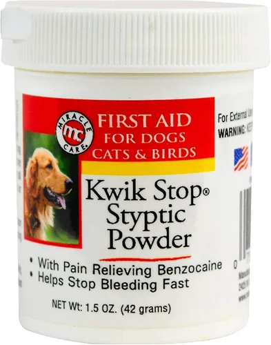 Vista 10 de Miracle Care Kwik Stop Polvo estíptico para perros, gatos y pájaros, 0.5 onzas
