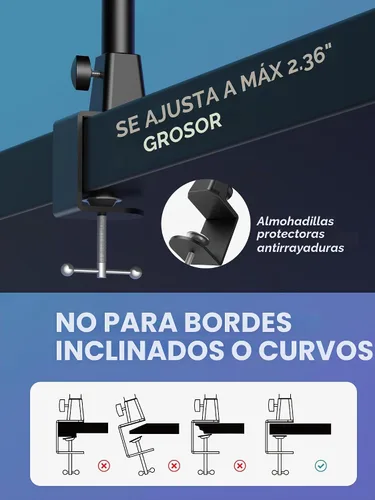 Vista 7 de InnoGear Brazo de Micrófono con Boom, Soporte de Micrófono con Canales de Gestión de Cables y Elevador de Altura para Blue Yeti FIFINE AM8 K669B