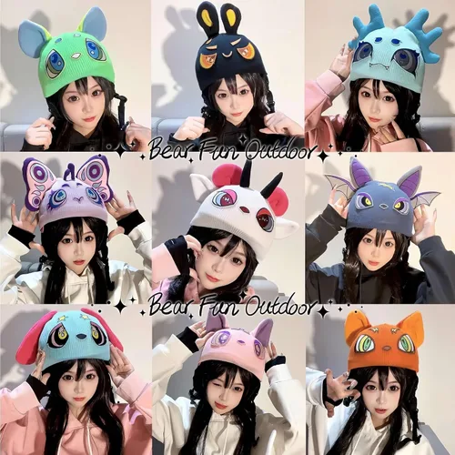 Vista 5 de Linda funda de casco de esquí de animal, divertido sombrero decorativo para casco al aire libre, fundas para casco deportivo, ciclismo, esquí