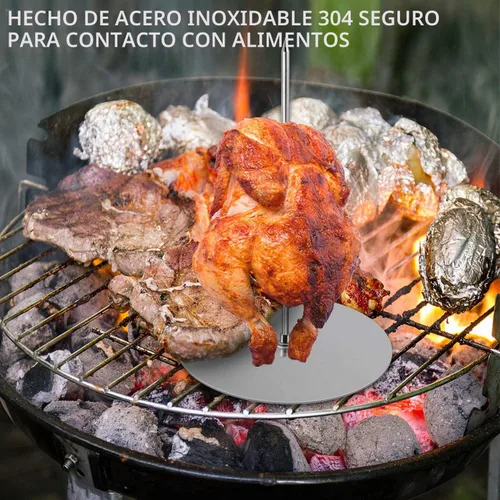 Vista 2 de Parrilla de brocheta vertical - Barbacoa brasileña vertical extraíble