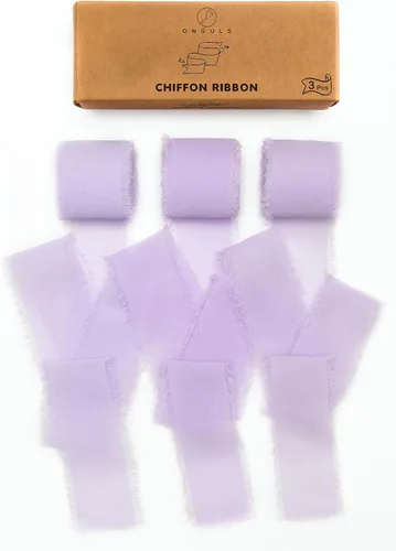 Vista 17 de Juego de 3 rollos de cinta de gasa de gasa hecha a mano con flecos de 1.5 pulgadas x 7 yardas para decoración de flores, invitaciones de boda