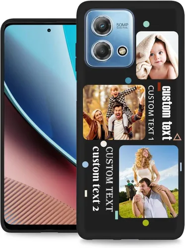 Vista 34 de Funda personalizada para Motorola Moto G Stylus 2020 con nombre de foto, texto y foto, GStylus personalizado -20 funda suave y fina (negro) de 6.4