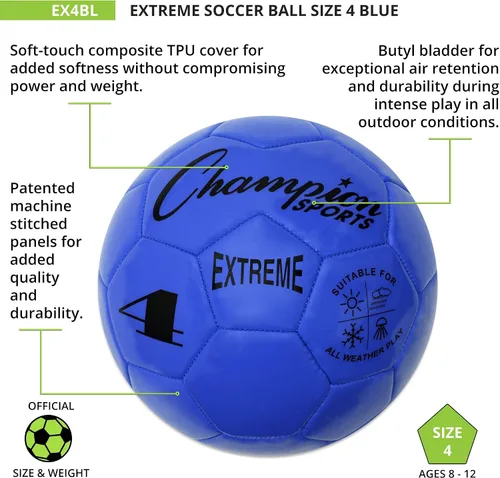 Vista 4 de Champion Sports Extreme Series - Pelota de fútbol compuesto Tamaños 3, 4, 5 en varios