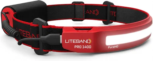 Vista 12 de Liteband PRO - Linterna frontal personal ajustable de haz ancho de la serie 1000, iluminación de 210°, funciona con pilas, se adapta a sombreros