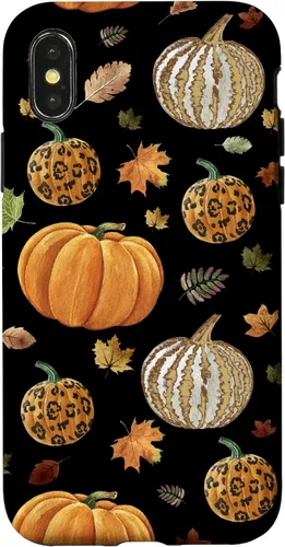 Vista 5 de iPhone 16 Falling leaves Autumn and Pumpkin Happy Fall Phone Case
