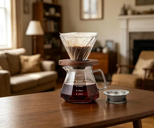 Vista 5 de BeeCa Manual pour over coffee maker, Heat Resistant Glass
