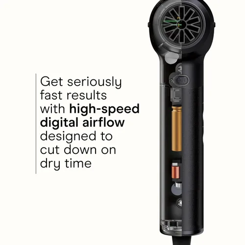 Vista 3 de Infiniti PRO CONAIR Secador digital, secador de pelo iónico reductor de encrespamiento con accesorios difusores y concentradores, hasta 5 veces más