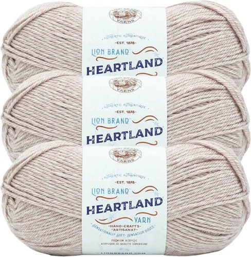 Vista 24 de Lion Brand Yarn Heartland Yarn, Hilo de Peso Medio para Tejer, Ganchillo y Manualidades, 1 Paquete, Great Smoky Mountains Grandes Montañas Humeantes