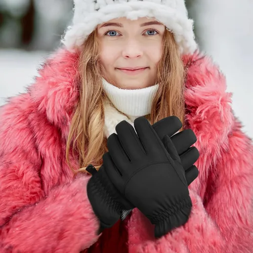 Vista 6 de Guantes de invierno, 3M Thinsulate guantes de nieve impermeables para clima frío cálido - Ciclismo, correr, conducir