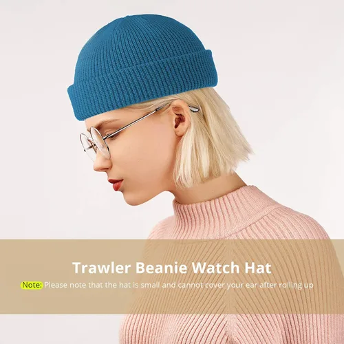 Vista 3 de SATINIOR Gorro de pescador con borde enrollable, gorro de pescador para mujeres y hombres