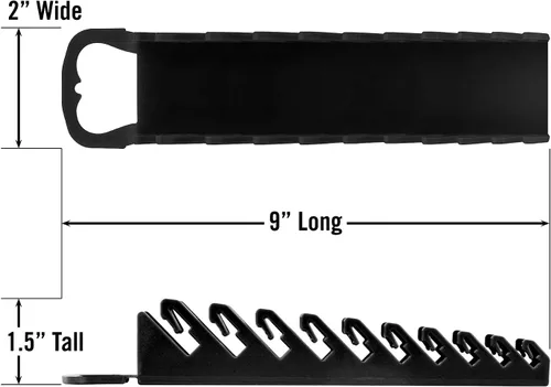 Vista 4 de Ernst Manufacturing - 5075 - Organizador de llaves rechonchas, 10 herramientas, color negro