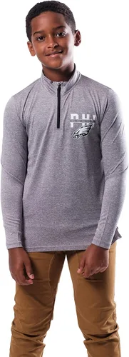 Vista 28 de Ultra Game - Camiseta juvenil NFL oficial con cremallera de un cuarto y manga larga súper suave
