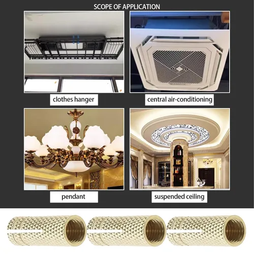 Vista 3 de Create idea 20 piezas M8 de anclajes de latón para anclaje de pared de expansión, perno de expansión, accesorios de fijación de enchufe de latón