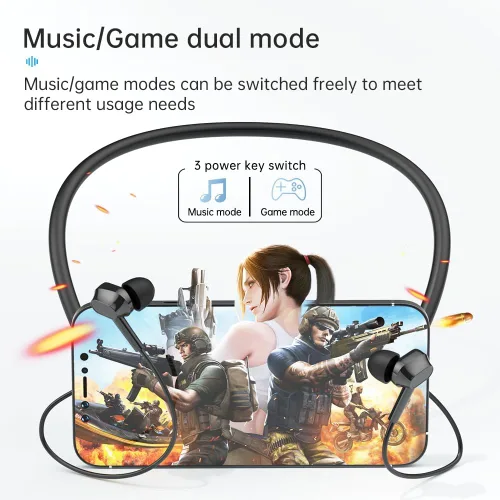 Vista 16 de LANDIBO Auriculares deportivos Bluetooth, 25 horas de tiempo de reproducción, auriculares inalámbricos 6.0 con micrófono, cancelación de ruido