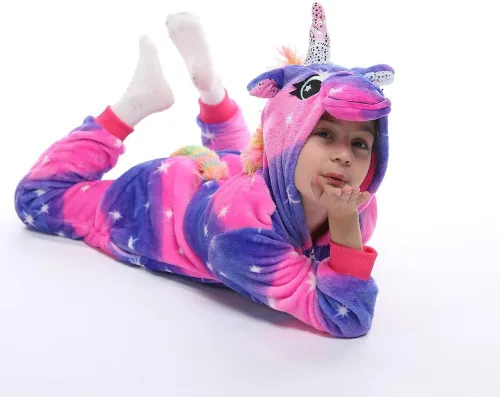 Vista 7 de Mono de unicornio para niños de Halloween