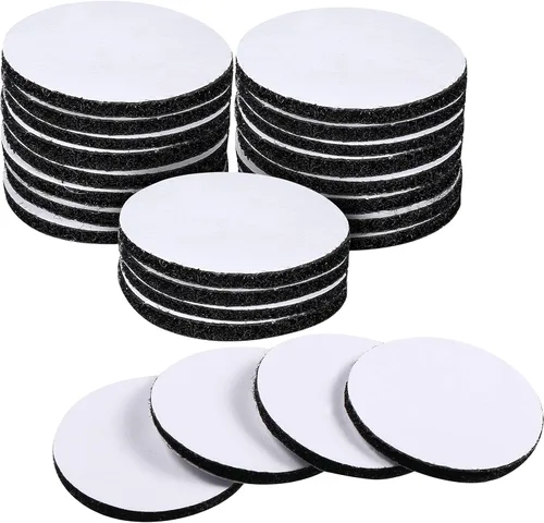 Vista 9 de WILLBOND 24 pares de parches de árbitro de 1 pulgada con puntos negros autoadhesivos redondos de doble cara de gancho y bucle, cinta adhesiva