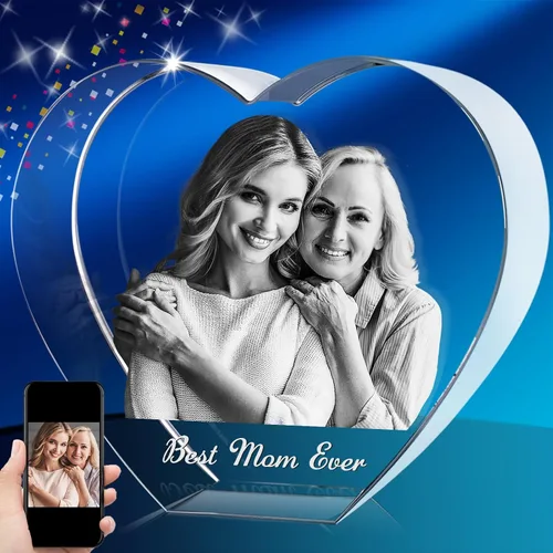 Vista 9 de Novgarden Foto de cristal 3D, regalos personalizados para el día de la madre, regalos conmemorativos para mujeres y ella, en cumpleaños