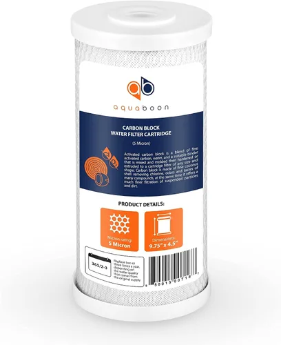 Vista 8 de Aquaboon Juego de filtros de agua para toda la casa de 5 micras, 10 x 4.5 pulgadas, juego de filtros de carbono y sedimentos compatibles con FXHTC