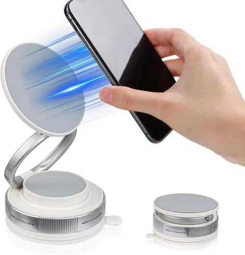Vista 9 de Soporte magnético para teléfono con succión al vacío, soporte retráctil plegable para teléfono celular con ventosa, soporte de teléfono ajustable