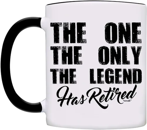 Vista 2 de Taza de café The One The Only The Legend Has Retirado-0079-Negro