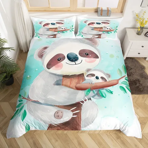 Vista 10 de Feelyou - Juego de funda de edredón con estampado floral de rosas - Juego de ropa de cama con flores románticas para dormitorio de niños, niñas