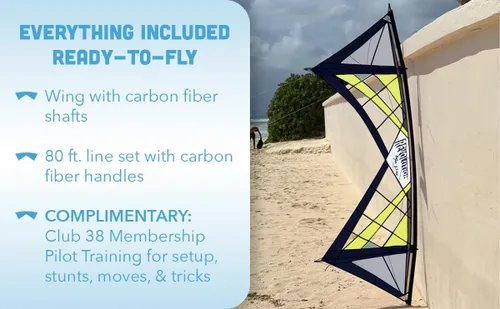 Vista 3 de Revolution Kites Reflex RX Spider Kite (modelo ventilado) - con mangos/juego de línea