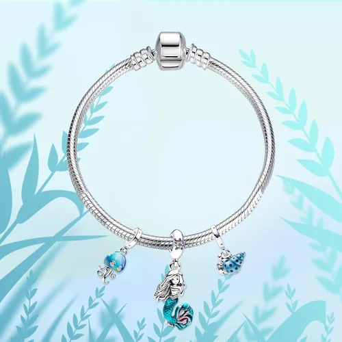 Vista 3 de 925 Sterling Silver Charms for Bracelets Necklaces Cartoon Animal Three in one Pendants Beads, Cartoon Charms Jewelry Gift for Women Girls