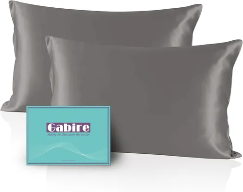Vista 15 de Gabire Funda de almohada de seda de morera para cabello y piel, evita el acné, fundas de almohada de seda real de ambos lados, funda de almohada