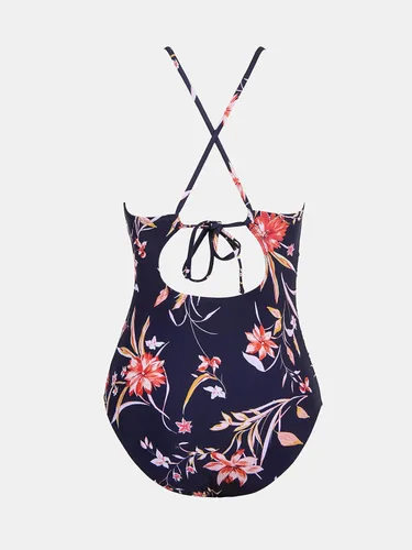 Vista 6 de CUPSHE - Traje de baño de una pieza para mujer, de cuello alto y control de abdomen
