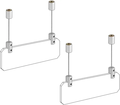 Vista 4 de Colgador de letreros de techo, accesorios de aluminio sólido para colgar cuadros acrílicos/imagen/tablero/marco