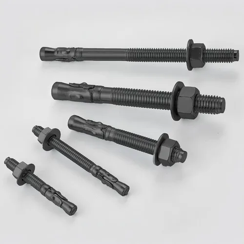 Vista 3 de Wensilon 10 piezas sujetadores estándar de 1/2 x 4-1/2 pulgadas para anclajes de cuña negros de alta resistencia para cemento y hormigón