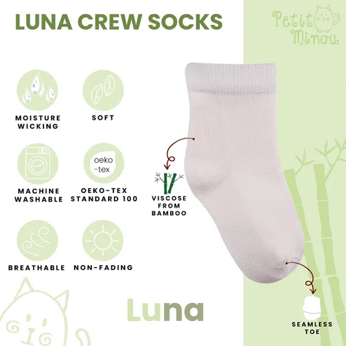 Vista 3 de Luna Baby & Toddler Calcetines de viscosa sin costuras de bambú (6 unidades)