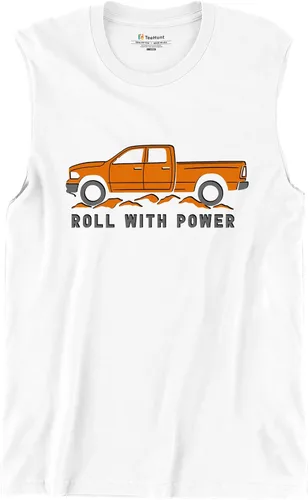 Vista 24 de Tee Hunt Camisetas gráficas y camisetas sin mangas para hombre Roll with Power Pickup Truck