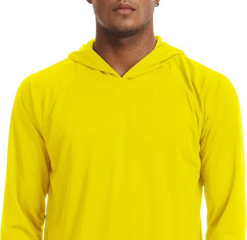 Vista 3 de MAGNIVIT Camisa de manga larga con protección solar para hombre, rendimiento UPF 50+, para correr, pesca, con capucha
