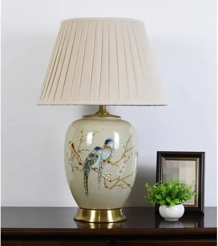 Vista 7 de Lamp for Desk Ceramic Retro Table Lamp Living Room Study Bedroom Bedside Table Decorative Lamp Creative Hotel Table Lamp Desk Lamps for Home