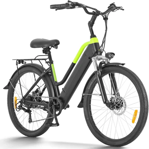 Vista 11 de ZNH 1000W Peak Electric Bike for Adults, Step Thru Ebike - 23Mph & 80 Miles Electric Bicycle with 48V Removable Battery, 7-Speed, Front